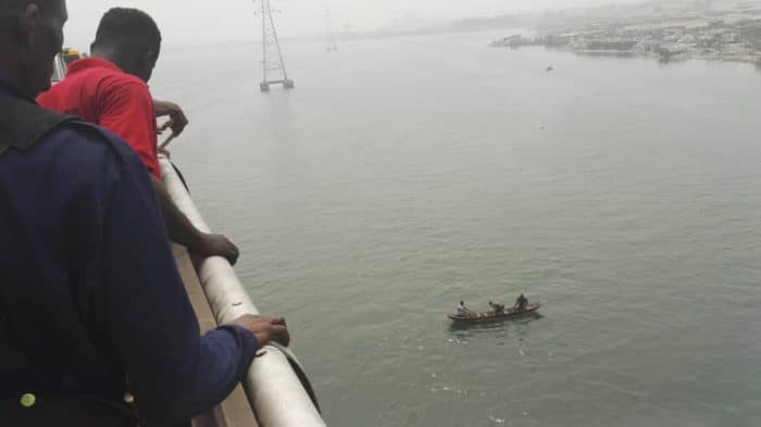 Unidentified man jumps into Lagos lagoon