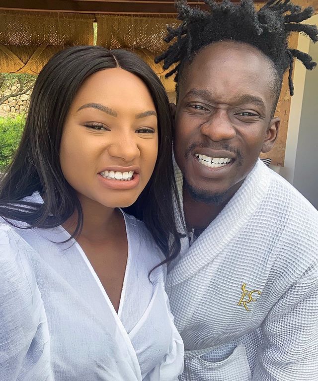 Mr Eazi Temi as his wife, daughter of Femi Otedola