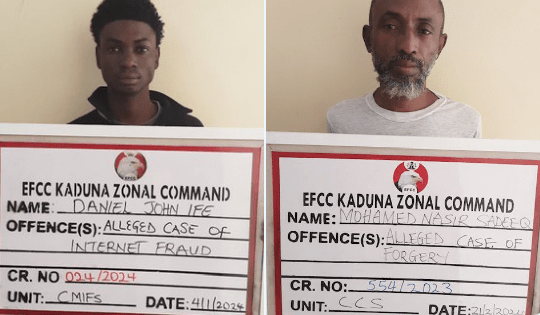 Kaduna court sentences two internet fraudsters to prison