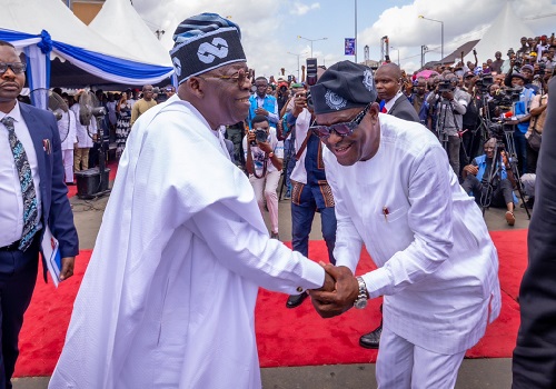 Tinubu thanks Governor Wike for contribution to his presidential election victory