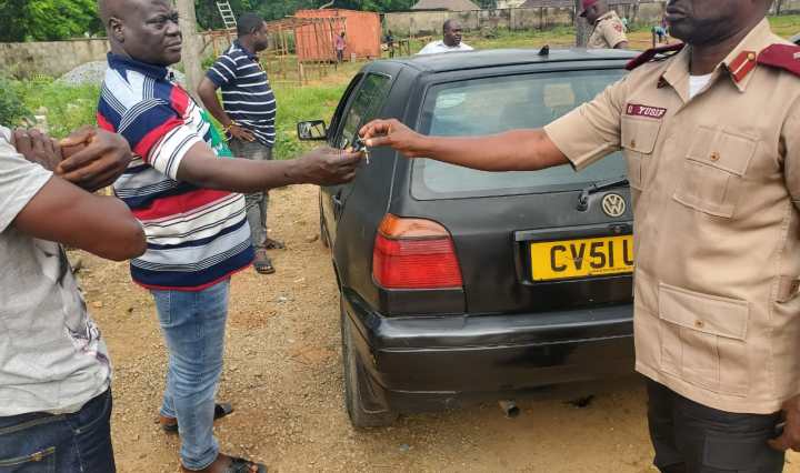 FRSC seizes vehicle with foreign plate number, arrests driver