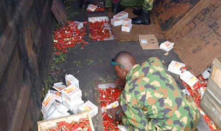 Soldiers intercept truck carrying gun bullets to Anambra