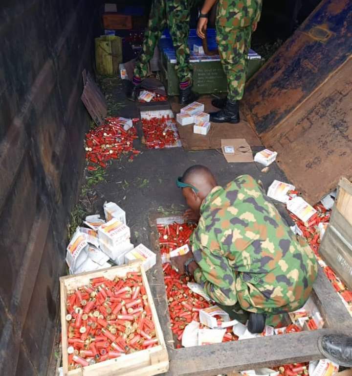 Soldiers intercept truck carrying gun bullets to Anambra