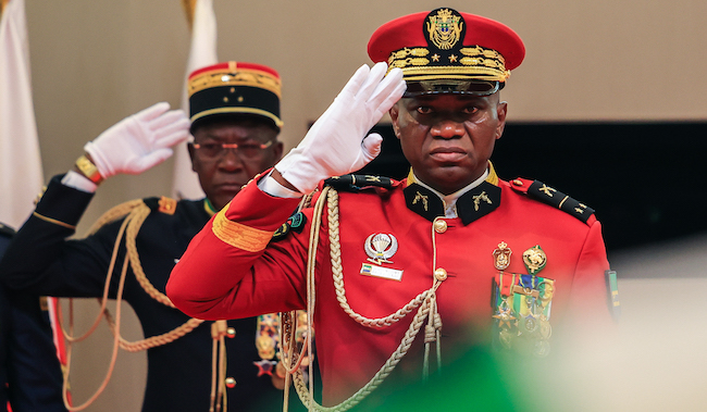 Gabonese coup leader takes oath as interim president