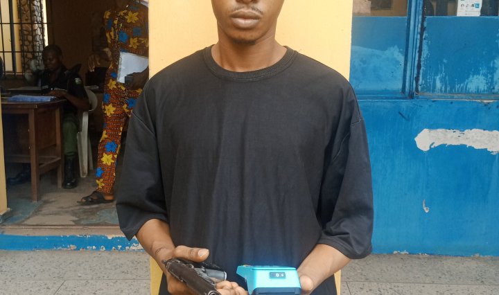 Edo police arrest 22 year old with arms and POS machine