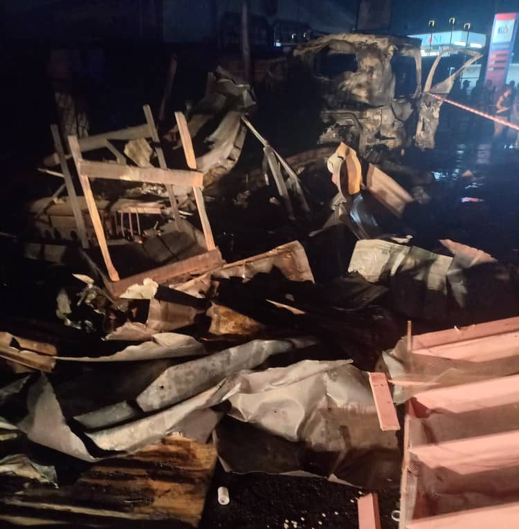 Gas tanker explosion in Lagos wipes out 18 shops