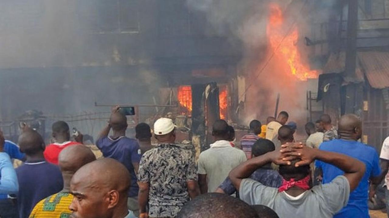 Over 200 shops destroyed by fire in Ojoto market, Rivers State