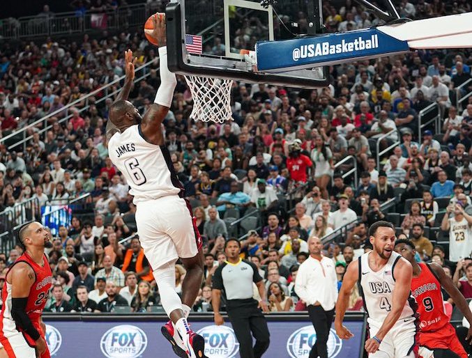 LeBron James and Steph Curry shine as USA defeat Canada in olympic warm-up
