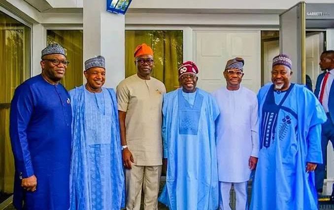 Rivers and Oyo state governors pay surprise visit to Bola Ahmed Tinubu in Abuja