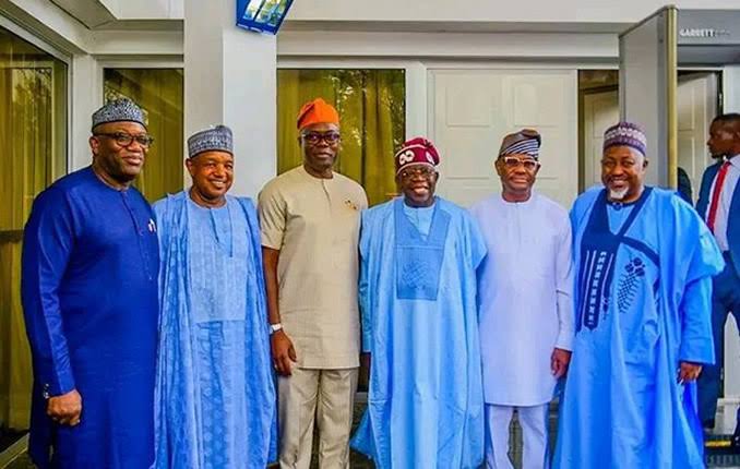 Rivers and Oyo state governors pay surprise visit to Bola Ahmed Tinubu in Abuja
