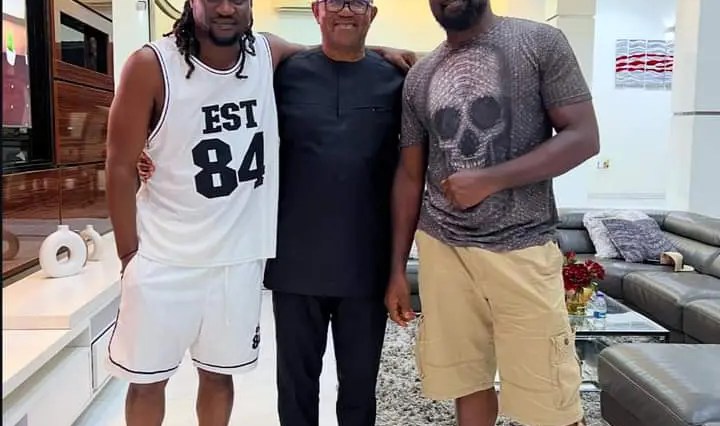 P-Square: Peter Obi meets Mr P, Rudeboy [PHOTOS]