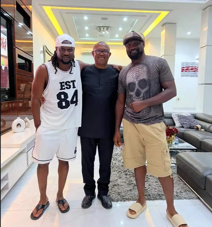 P-Square: Peter Obi meets Mr P, Rudeboy [PHOTOS]