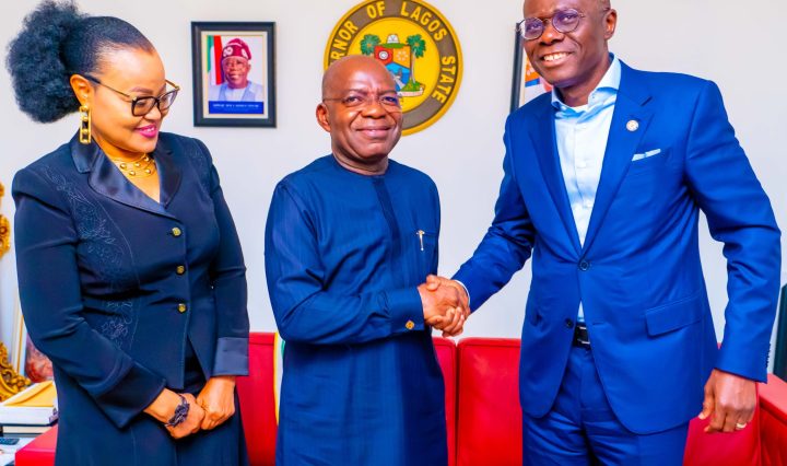Sanwo-Olu welcomes Abia state governor for collaborative talks