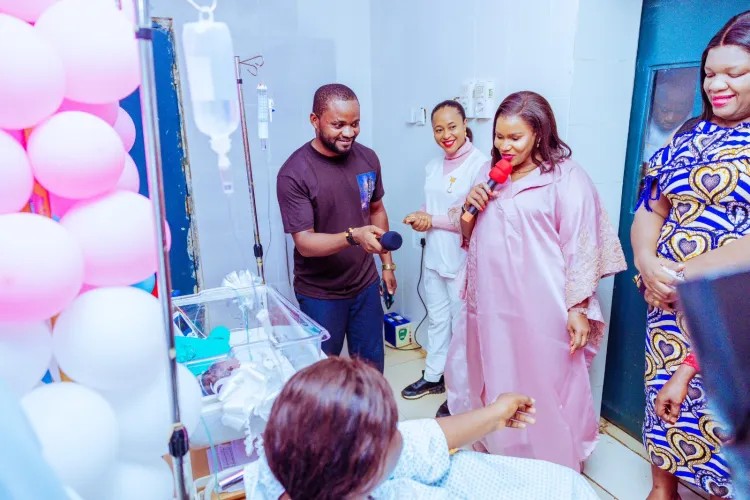 Delta governor's wife pays special visit to baby of the year, settles medical bills