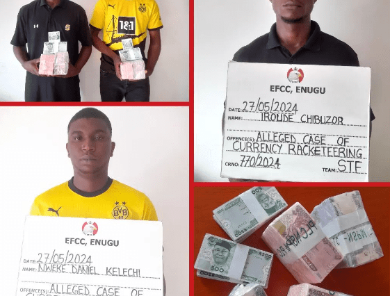 EFCC arrests two in Enugu for alleged currency racketeering