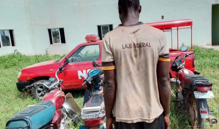 NSCDC in Osun apprehends serial motorcycle thief