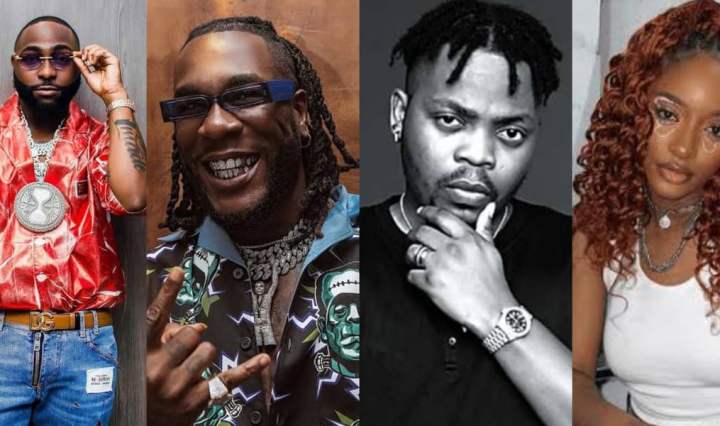 Nigerian music stars Burna Boy, Davido, Asake, and more secure grammy nominations