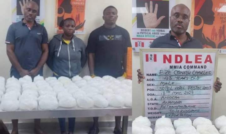 Large amount of methamphetamine seized in Lagos airport