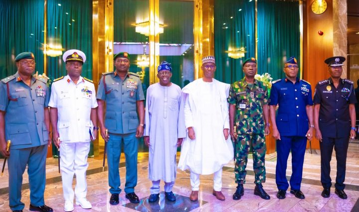 Tinubu decorates service chiefs with new ranks