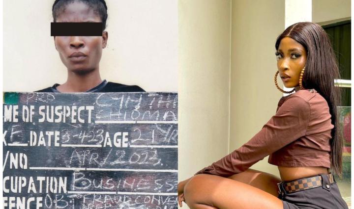 Police in Lagos arrest 21 year old Cynthia Atuonah for defrauding German lover of $2m