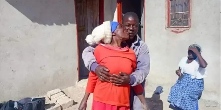 25-year-old man previously b3aten by his mother for marrying a single mother marries a 70-year-old grandmother