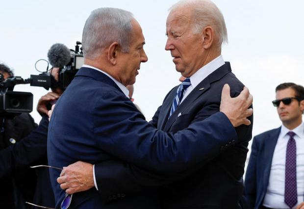 Biden arrives in Tel Aviv to meet with Israeli PM following Gaza hospital attack (photos)