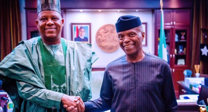 Osinbajo takes Shettima on Aso Rock tour